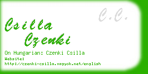 csilla czenki business card